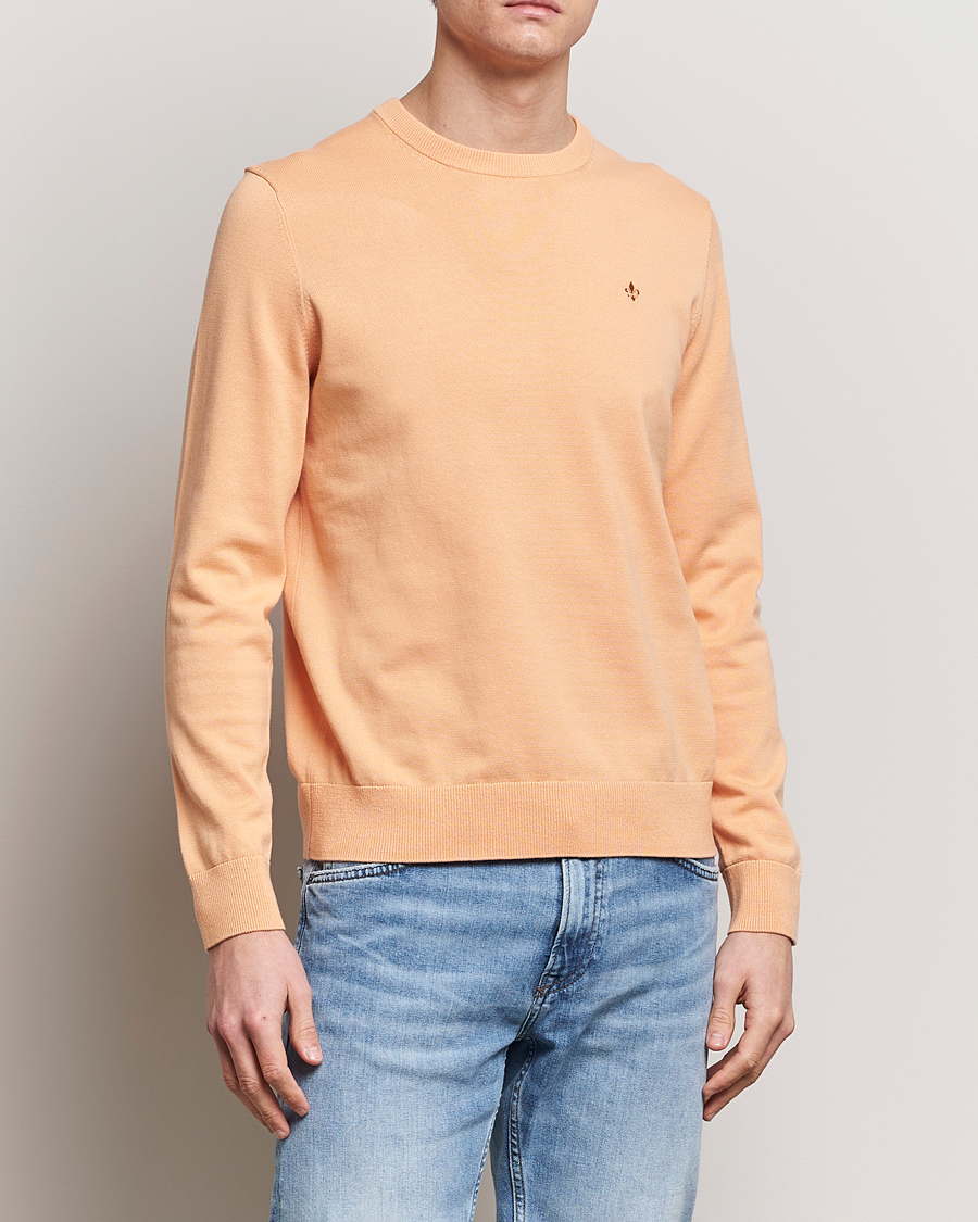 Heren | Sale Kleding | Morris | Riley Cotton Crew Neck Pullover Orange