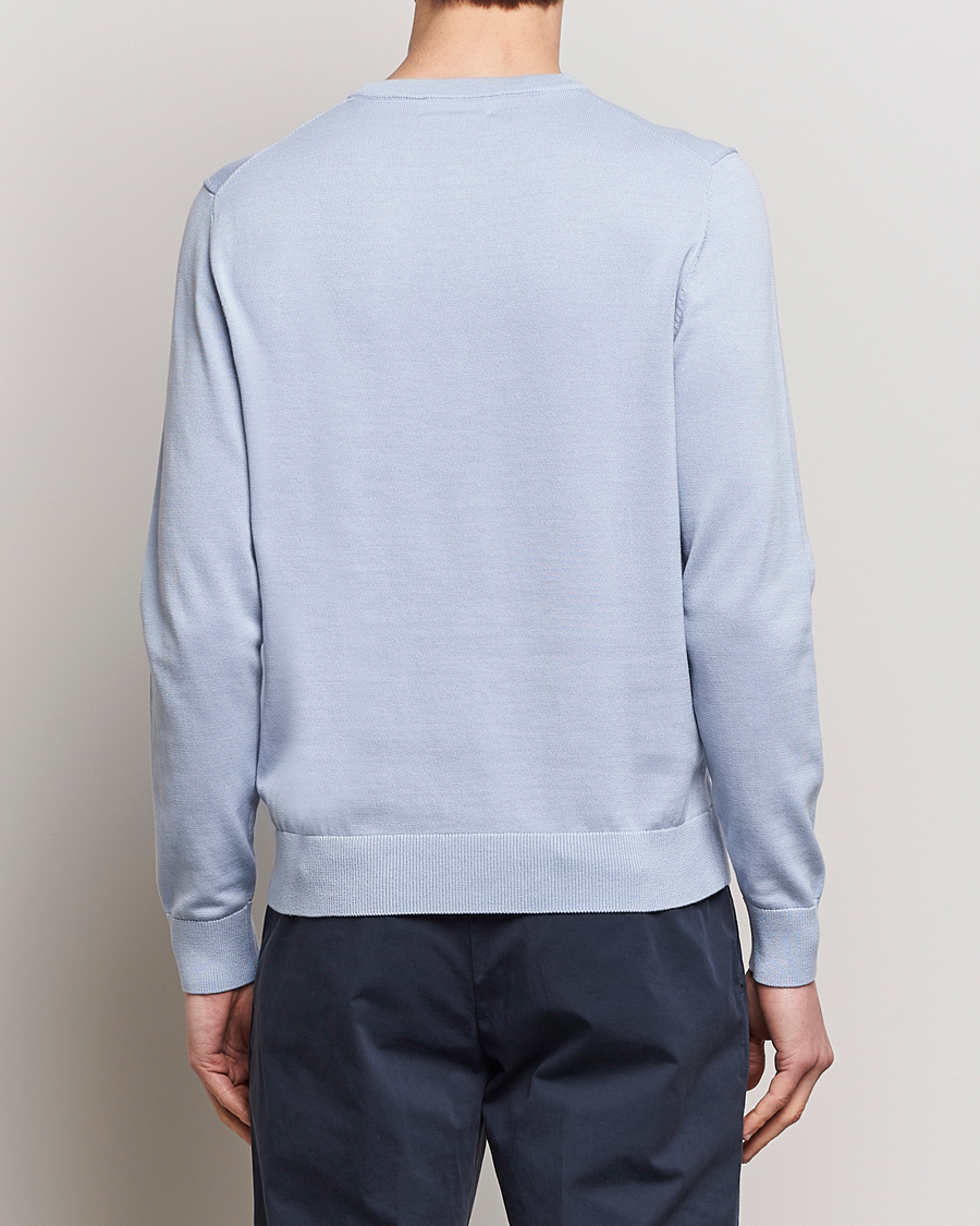 Heren | Truien | Morris | Riley Cotton Crew Neck Pullover Light Blue