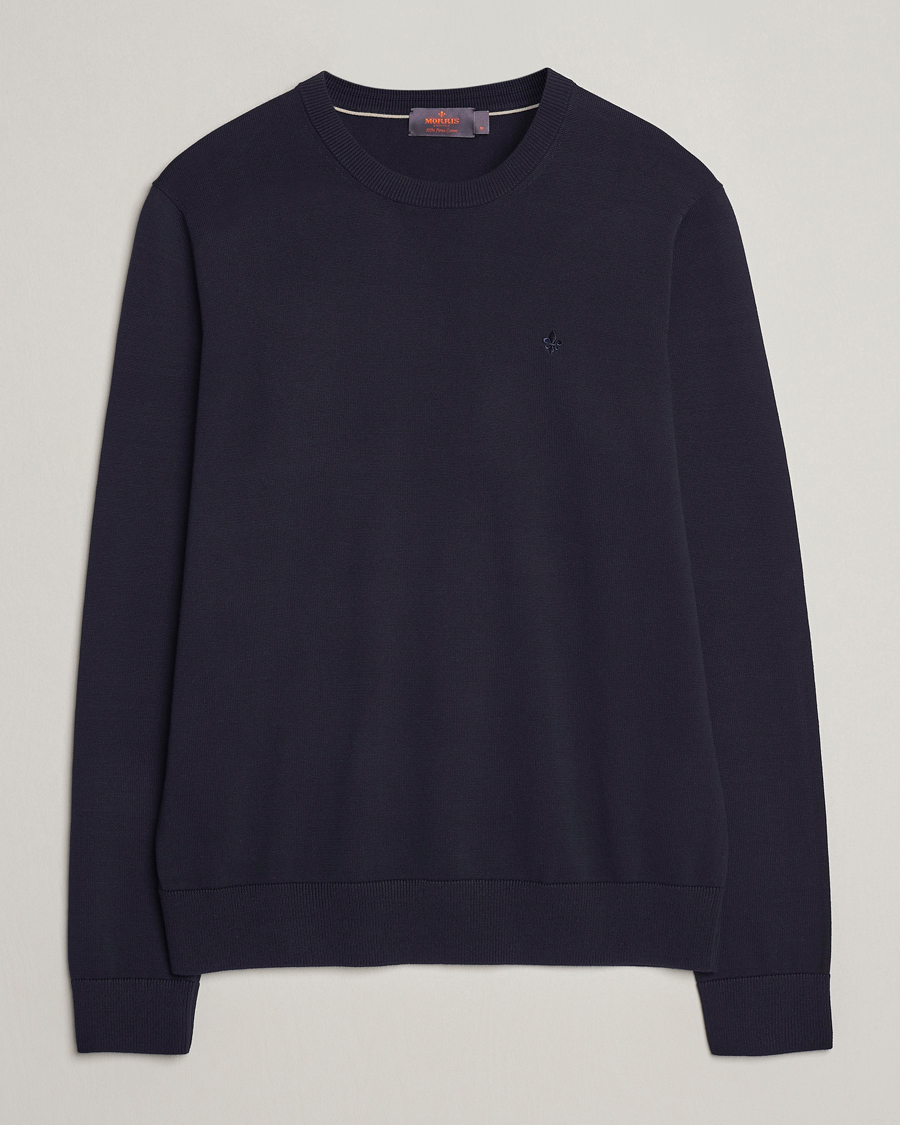 Heren | Truien | Morris | Riley Cotton Crew Neck Pullover Old Blue
