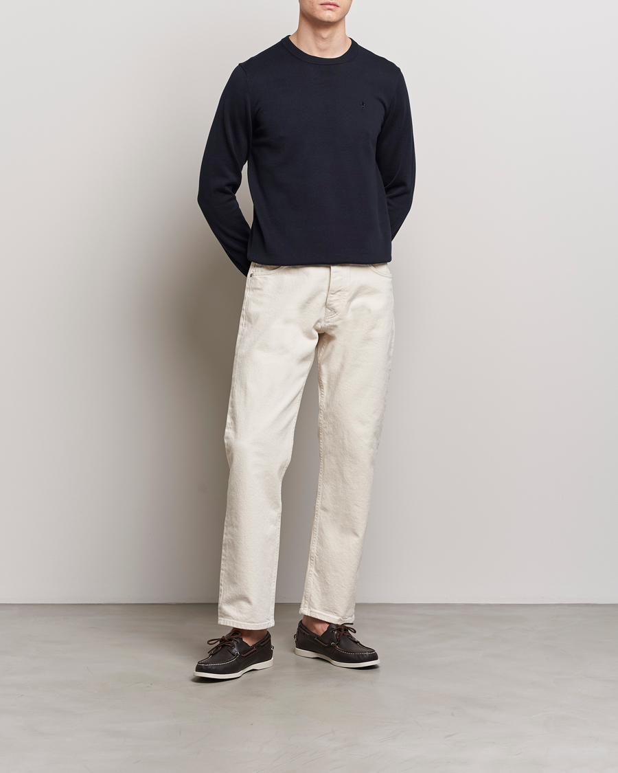 Heren | Truien | Morris | Riley Cotton Crew Neck Pullover Old Blue