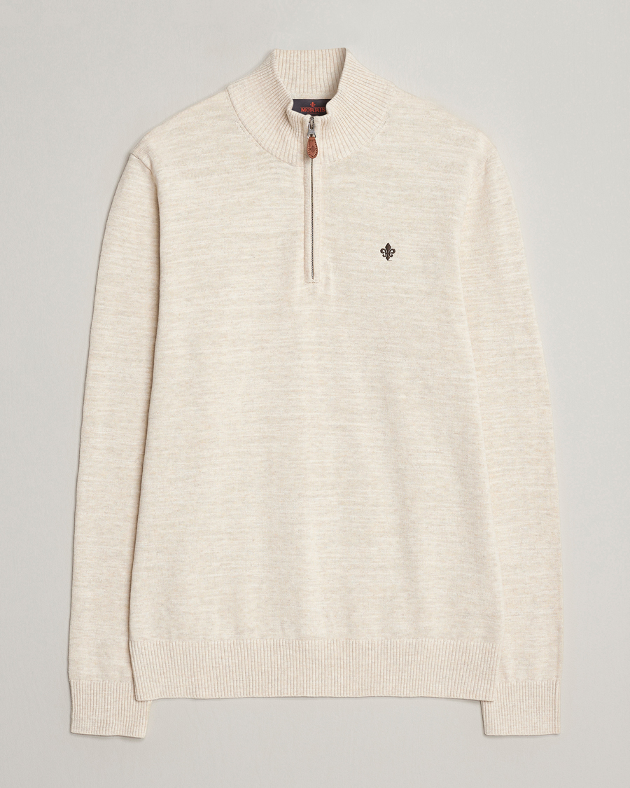 Heren | Truien | Morris | Randall Cotton Half Zip Off White