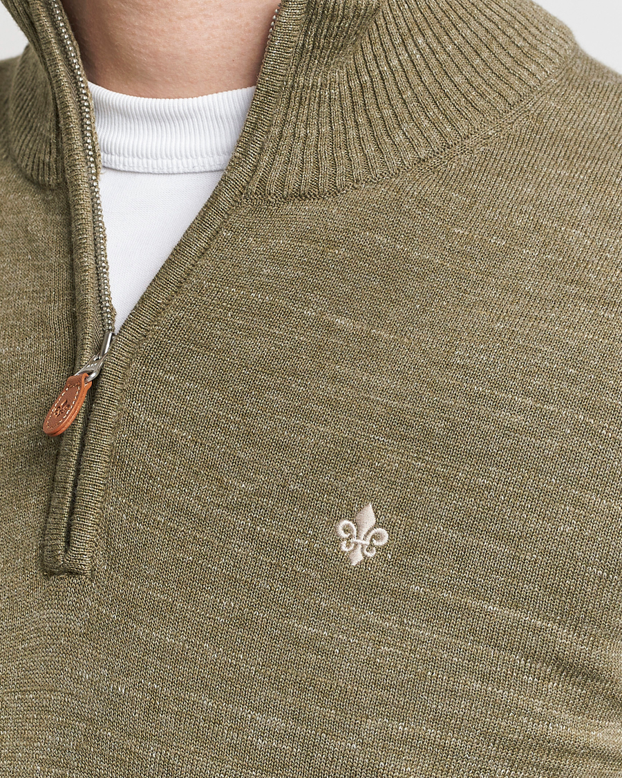 Heren | Truien | Morris | Randall Cotton Half Zip Green