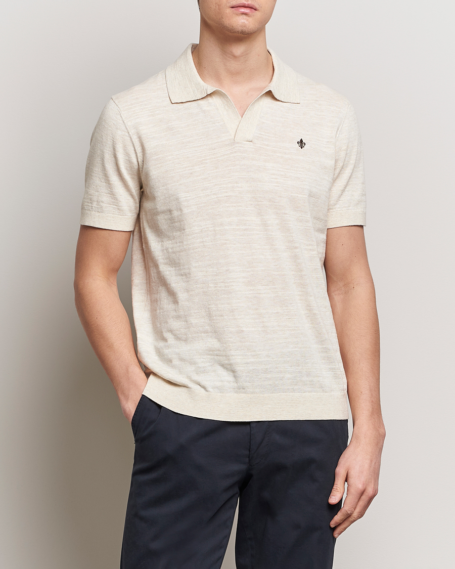 Heren | Morris | Morris | Randall Slub Cotton Resort Polo Off White