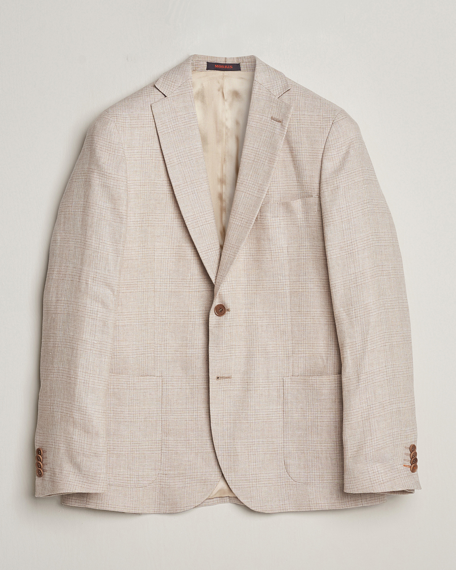 Heren | Blazers | Morris | Archie Cotton Glencheck Blazer Khaki