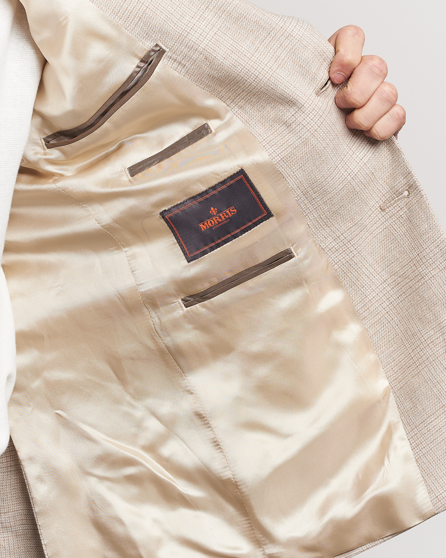 Heren | Blazers | Morris | Archie Cotton Glencheck Blazer Khaki