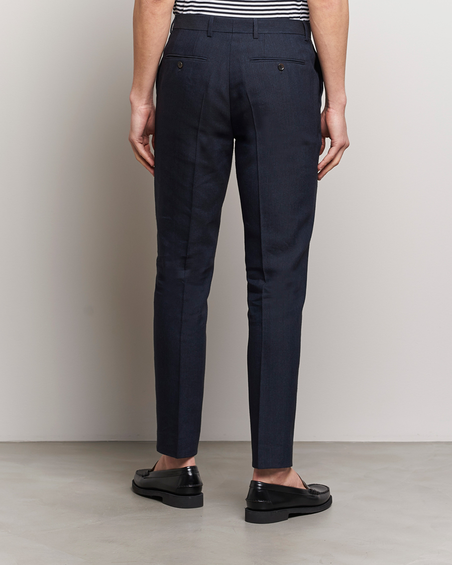 Heren | Broeken | Morris | Bobby Linen Suit Trousers Navy