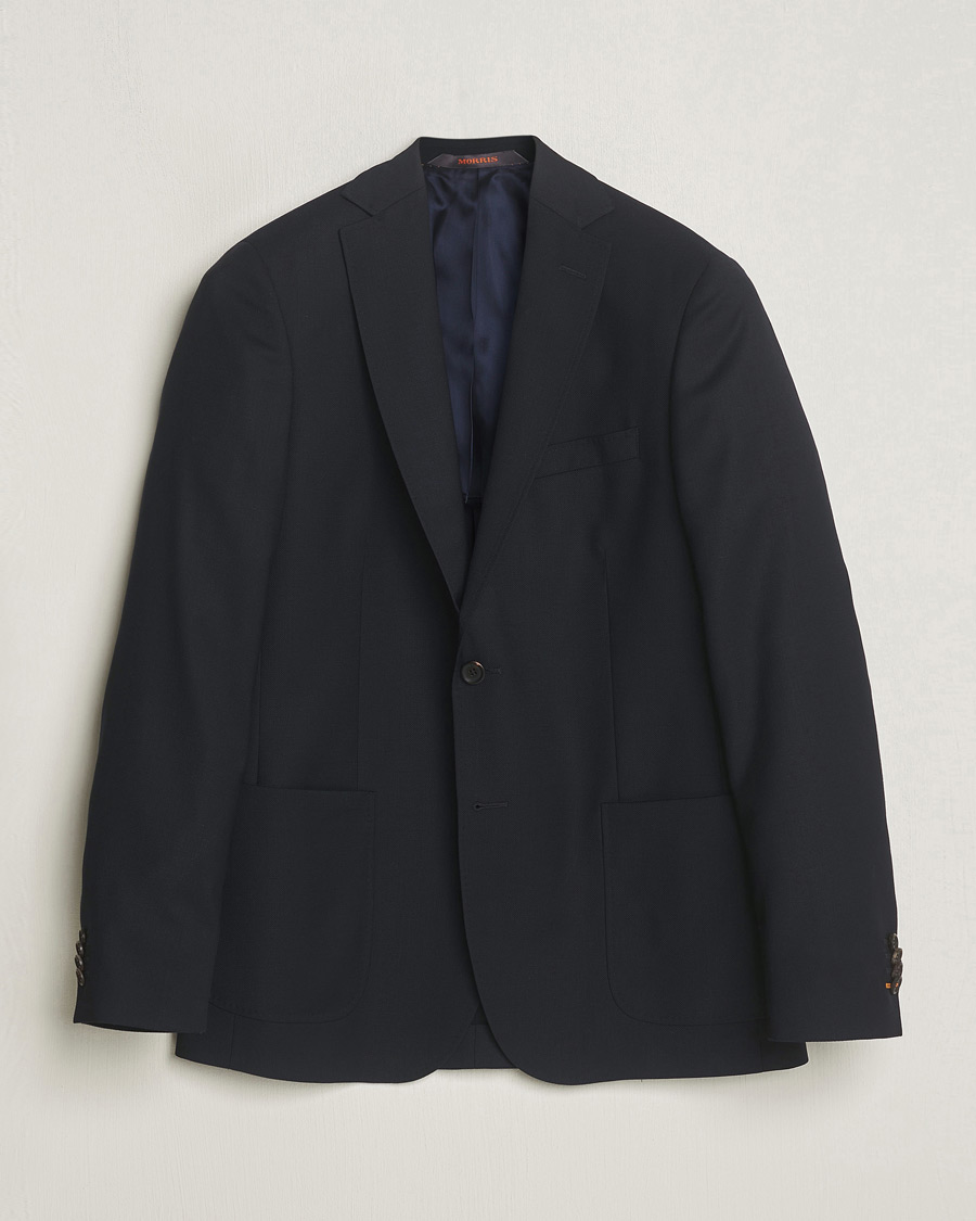 Heren | Blazers | Morris | Archie Navy Light Wool Blazer Navy