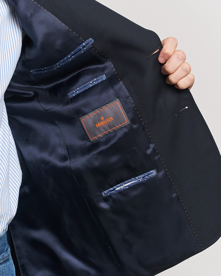 Heren | Blazers | Morris | Archie Navy Light Wool Blazer Navy