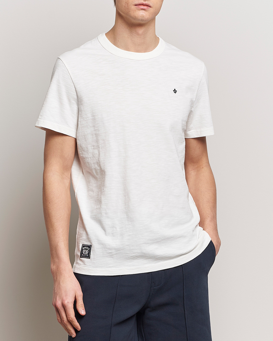 Heren |  | Morris | Watson Slub Crew Neck T-Shirt Off White