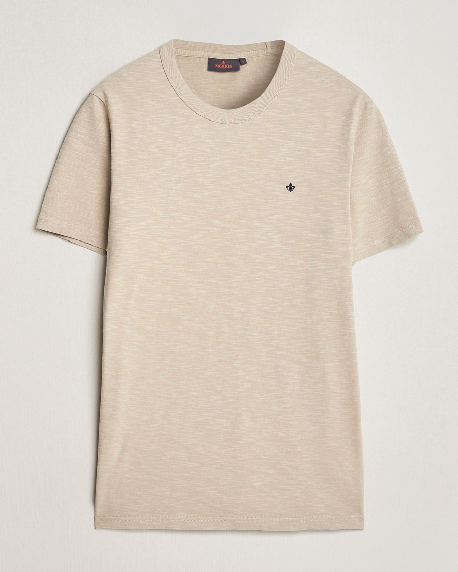 Heren | T-shirts | Morris | Watson Slub Crew Neck T-Shirt Khaki