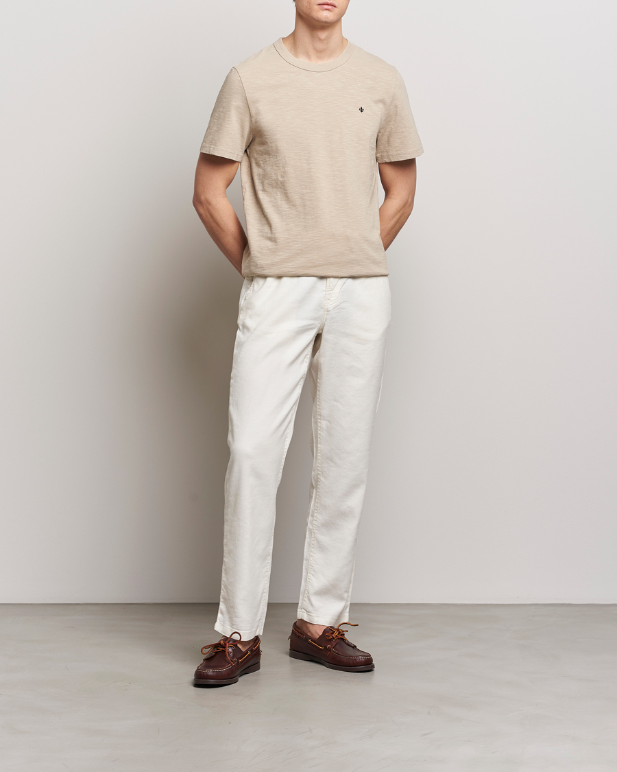 Heren | T-shirts | Morris | Watson Slub Crew Neck T-Shirt Khaki