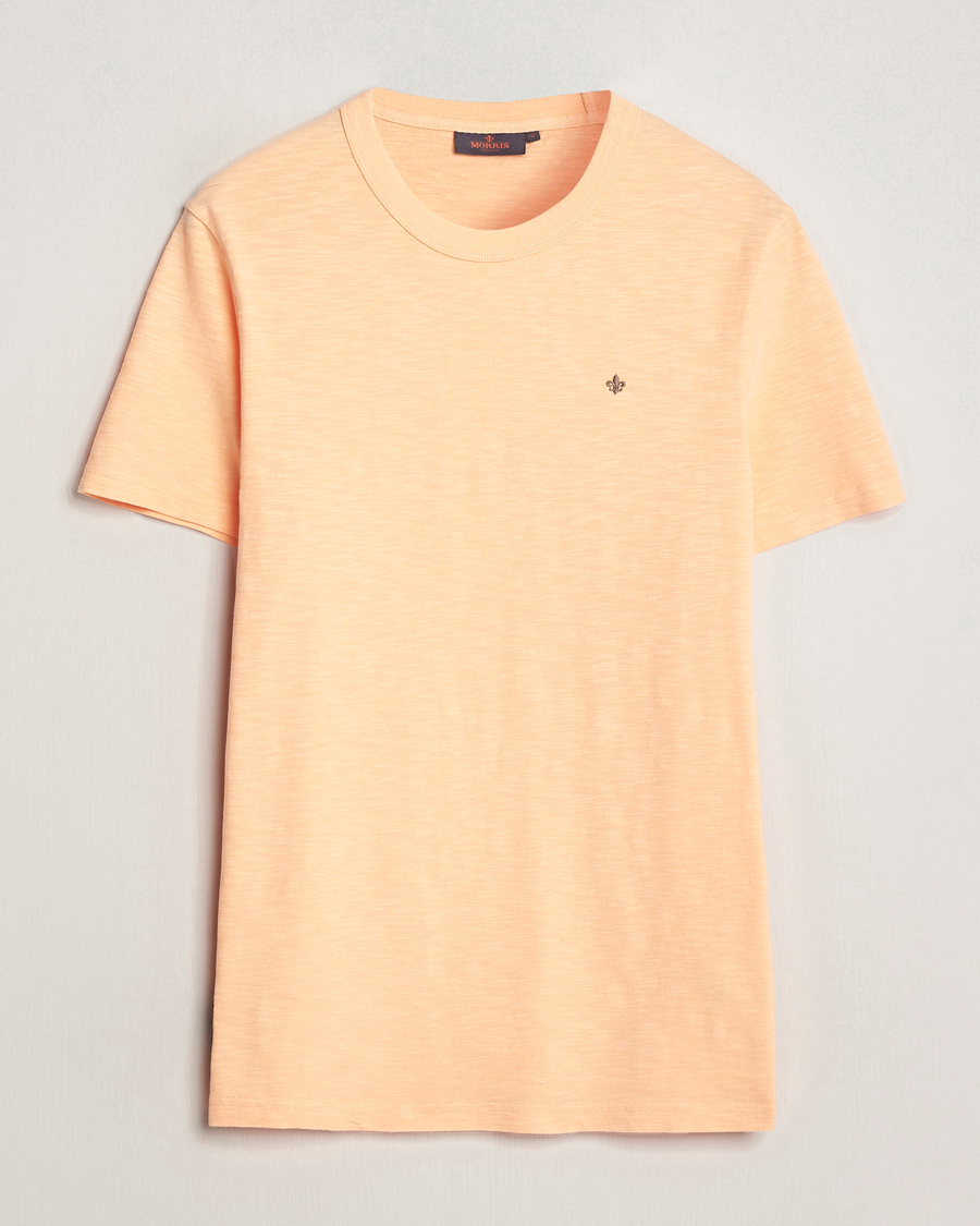 Heren | T-shirts | Morris | Watson Slub Crew Neck T-Shirt Orange