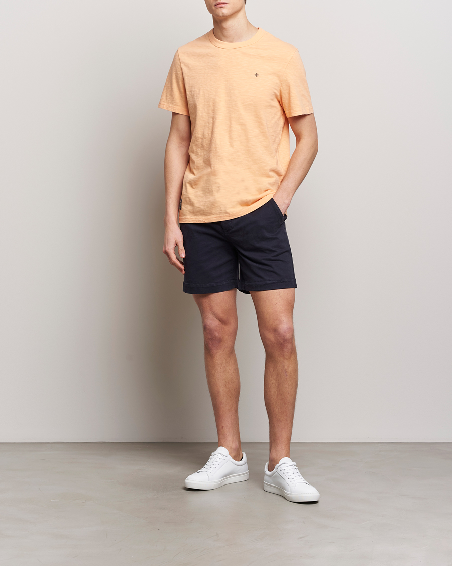 Heren | T-shirts | Morris | Watson Slub Crew Neck T-Shirt Orange