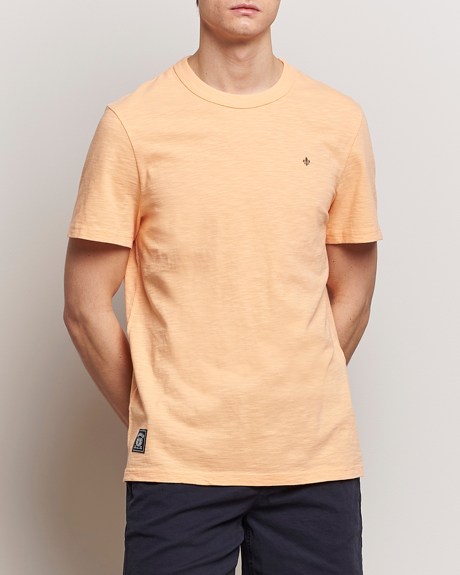 Heren | T-shirts | Morris | Watson Slub Crew Neck T-Shirt Orange