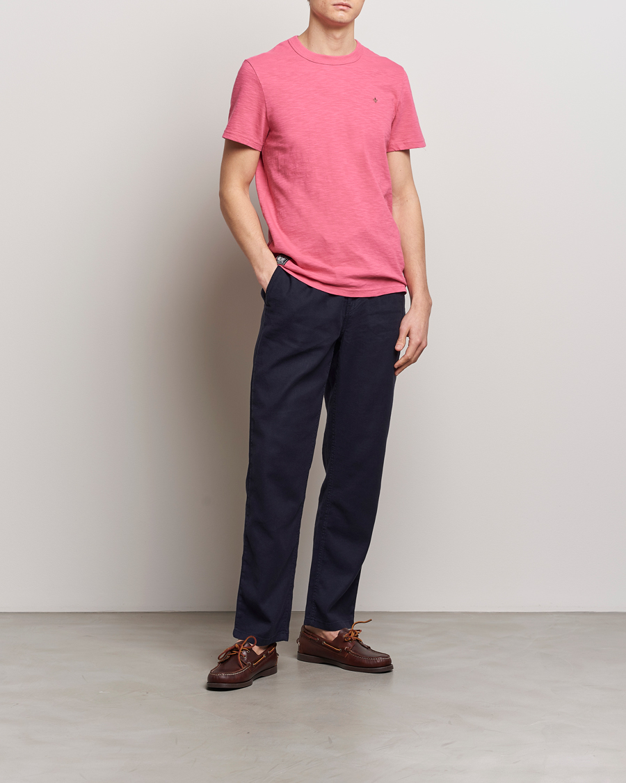 Heren | T-shirts | Morris | Watson Slub Crew Neck T-Shirt Pink