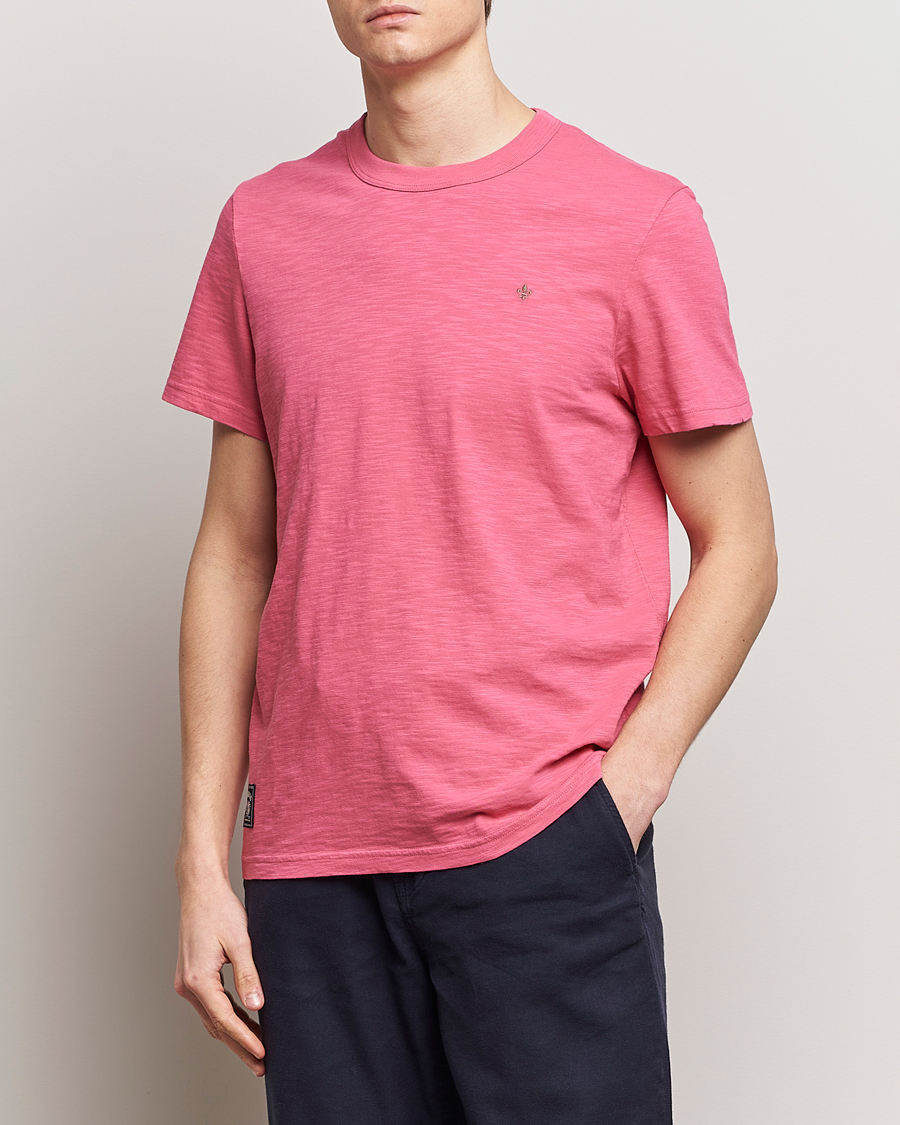 Heren | T-shirts | Morris | Watson Slub Crew Neck T-Shirt Pink