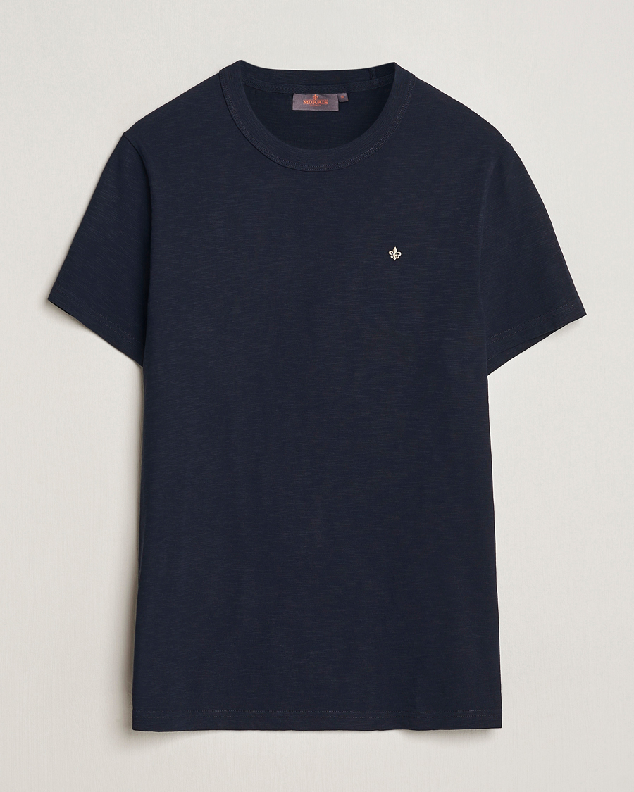 Heren | T-shirts | Morris | Watson Slub Crew Neck T-Shirt Old Blue