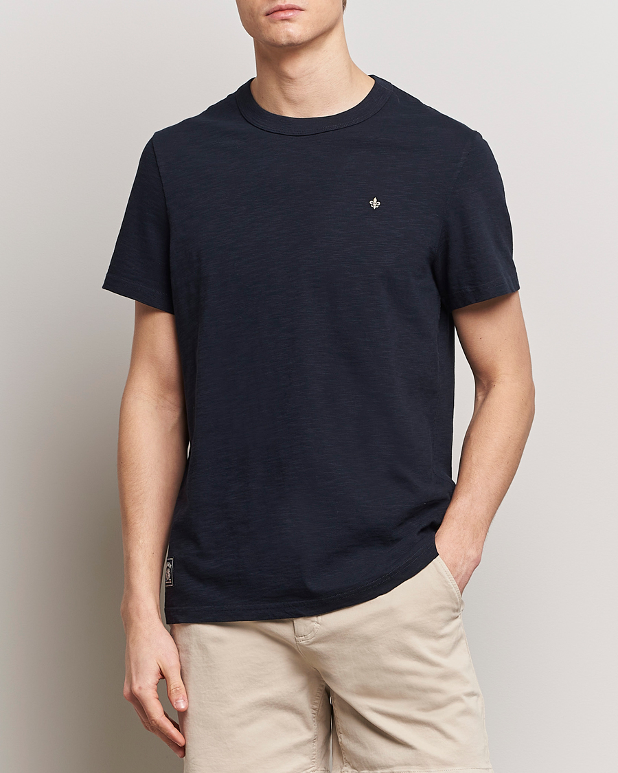 Heren |  | Morris | Watson Slub Crew Neck T-Shirt Old Blue