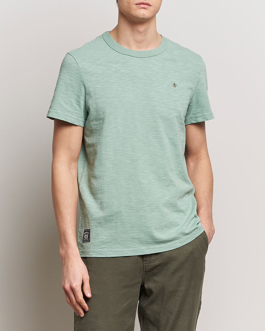 Heren |  | Morris | Watson Slub Crew Neck T-Shirt Light Green