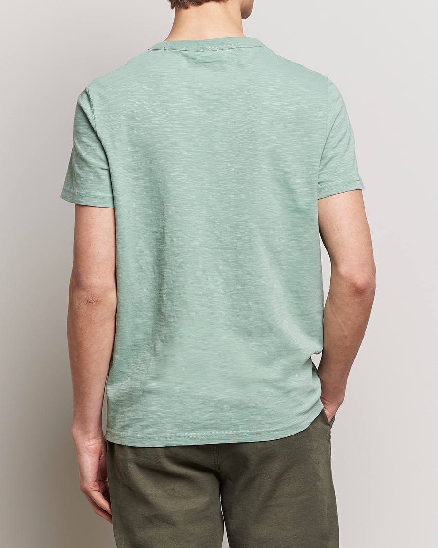 Heren | T-shirts | Morris | Watson Slub Crew Neck T-Shirt Light Green