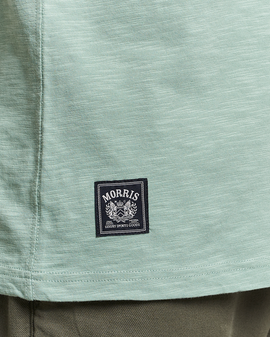 Heren | T-shirts | Morris | Watson Slub Crew Neck T-Shirt Light Green