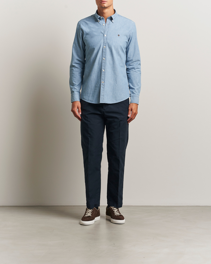 Heren | Overhemden | Morris | Chambray Shirt Blue
