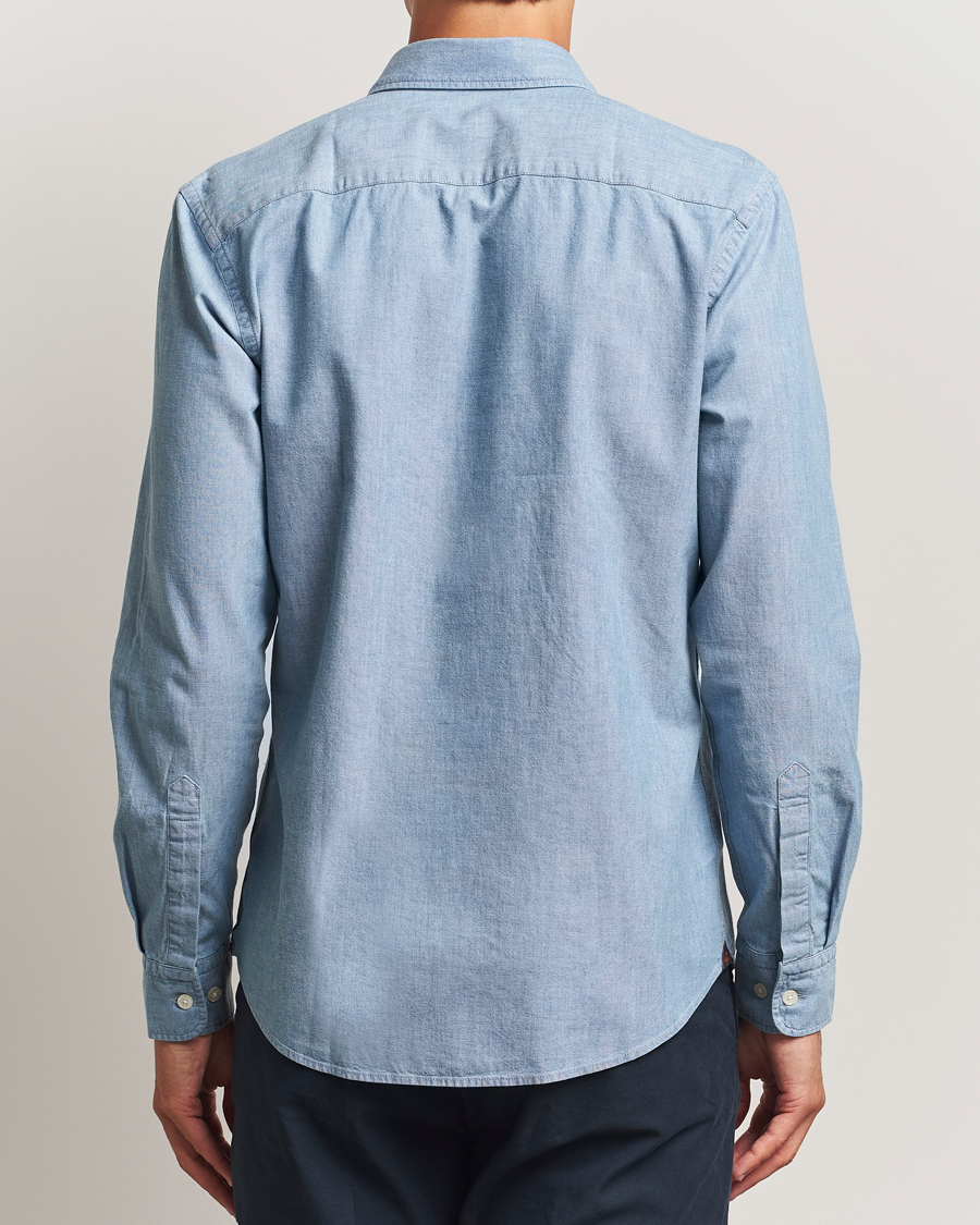 Heren | Overhemden | Morris | Chambray Shirt Blue