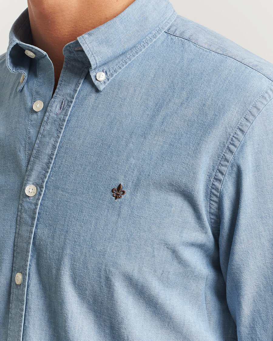 Heren | Overhemden | Morris | Chambray Shirt Blue