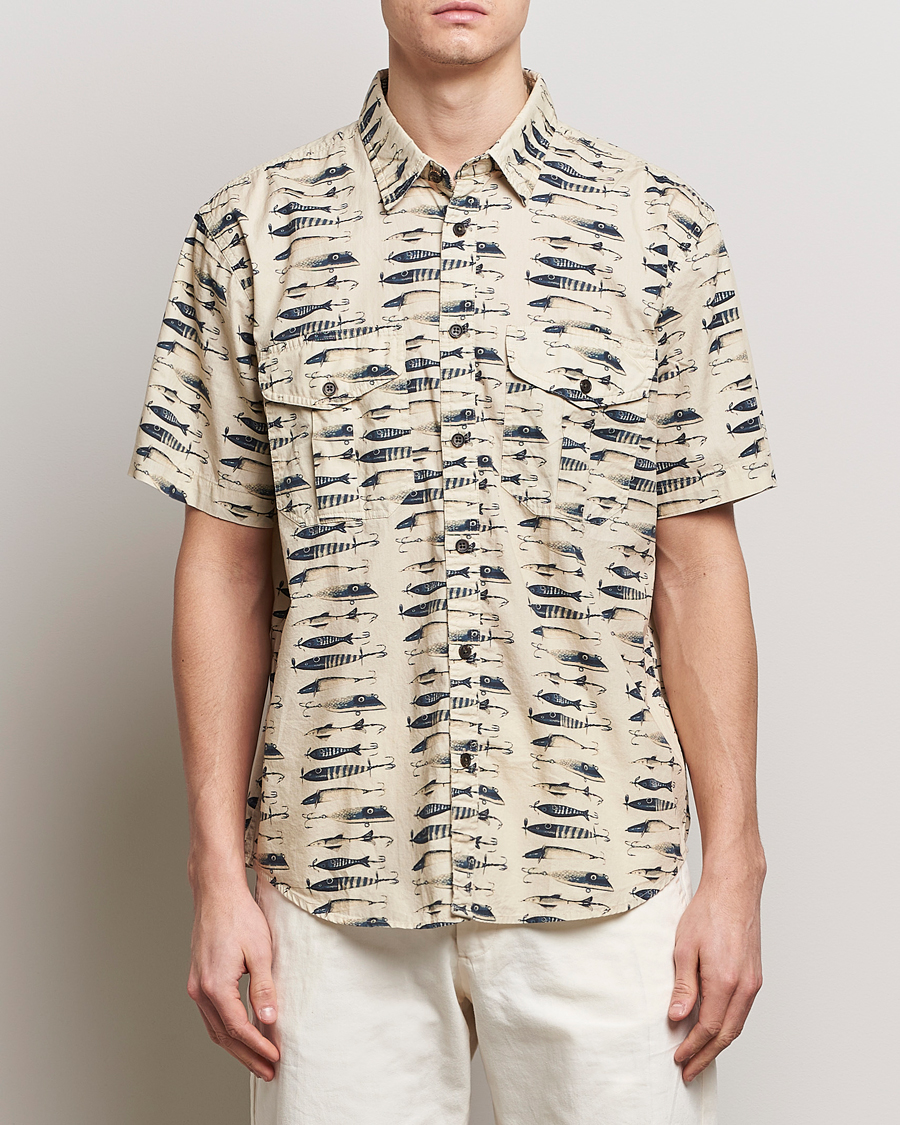 Heren | Filson | Filson | Washed Short Sleeve Feather Cloth Shirt Natural