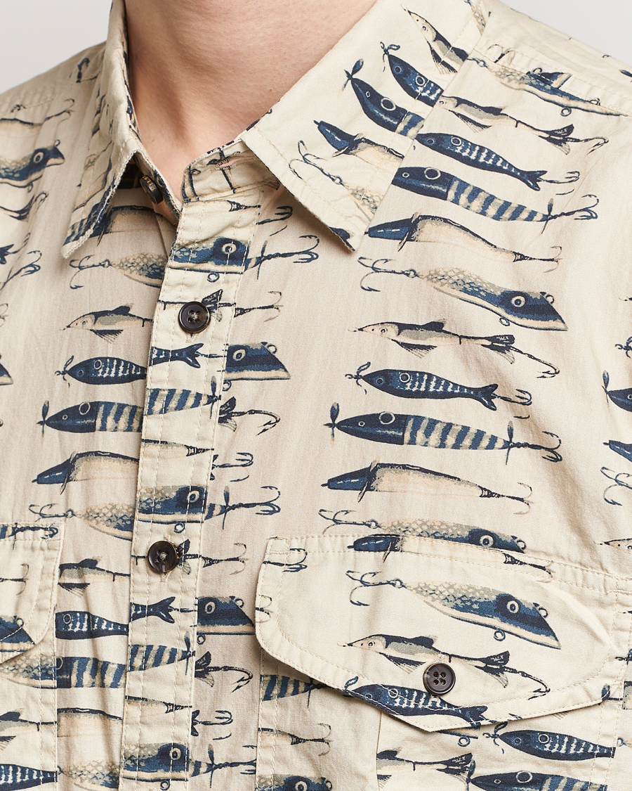 Heren | Overhemden | Filson | Washed Short Sleeve Feather Cloth Shirt Natural
