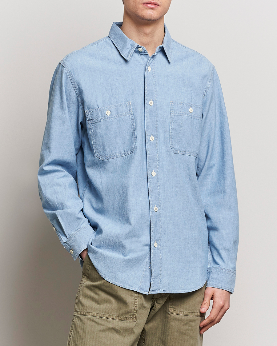 Heren | Spijker overhemden | Filson | Chambray CPO Shirt Light Indigo
