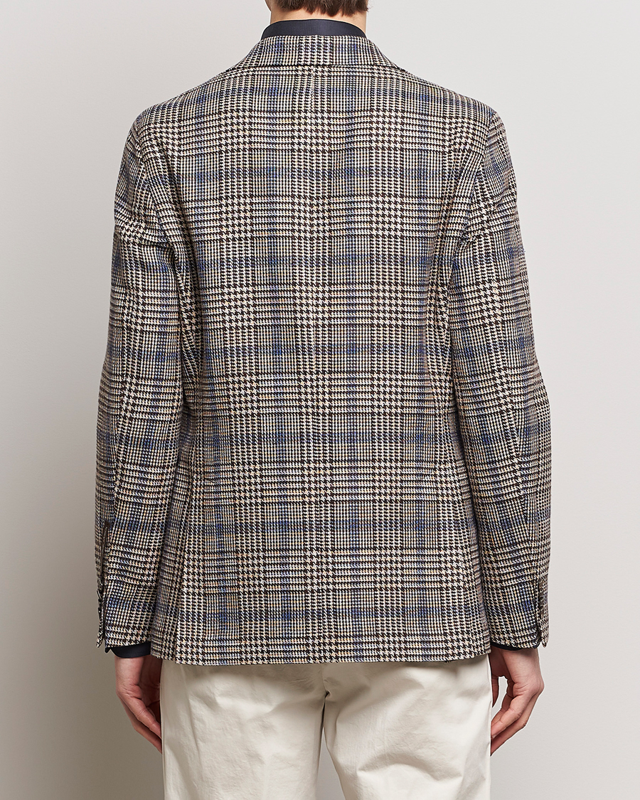 Heren | Blazers | Oscar Jacobson | Ferry Soft Checked Cotton/Linen Blazer Beige