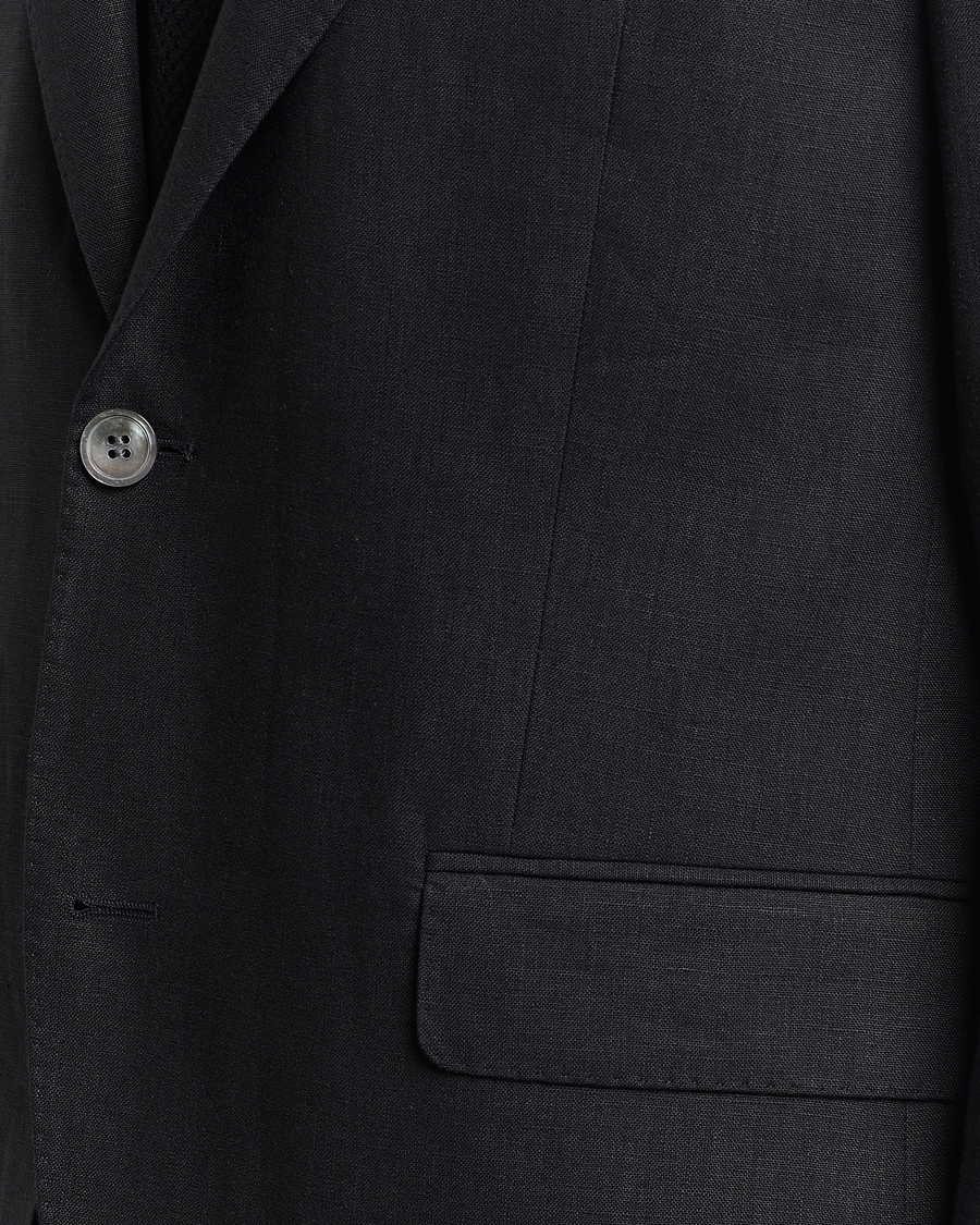 Heren | Blazers | Oscar Jacobson | Fogerty Linen Blazer Black
