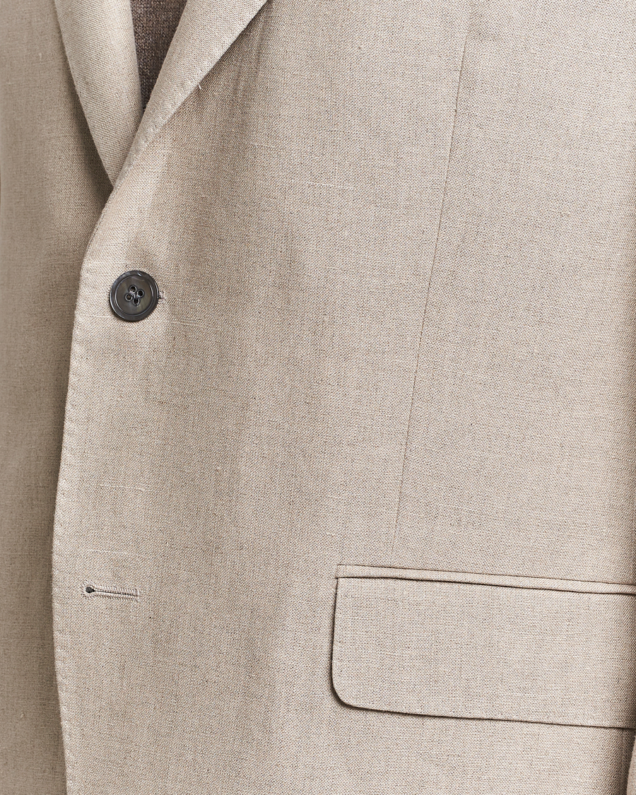 Heren | Blazers | Oscar Jacobson | Fogerty Linen Blazer Beige