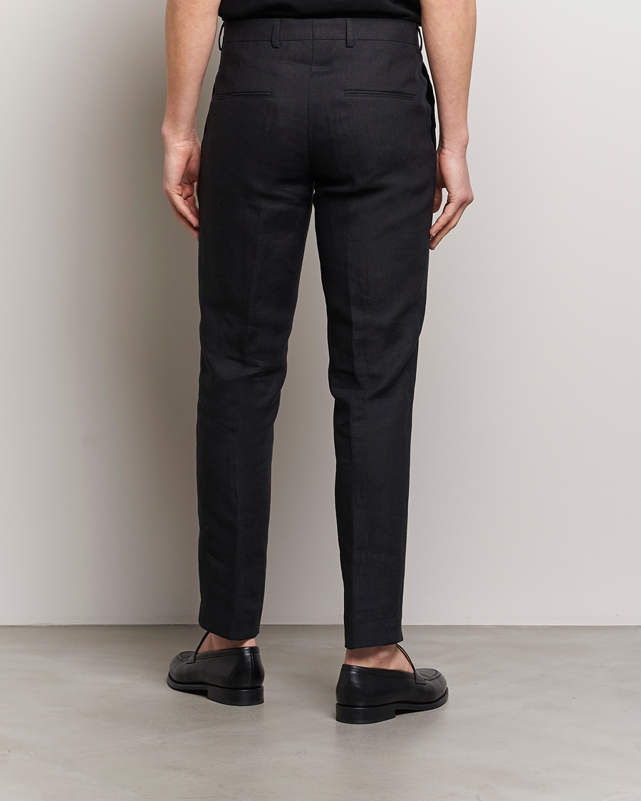 Heren | Broeken | Oscar Jacobson | Denz Linen Trousers Black