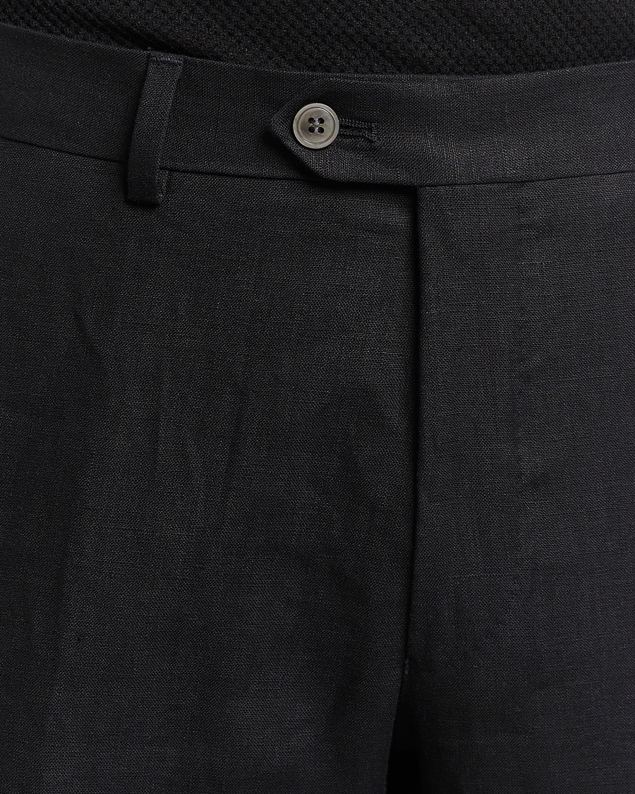Heren | Broeken | Oscar Jacobson | Denz Linen Trousers Black