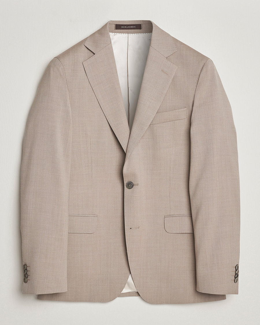 Heren | Blazers | Oscar Jacobson | Fogerty Wool Blazer Beige
