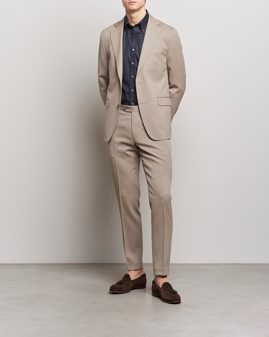 Heren | Blazers | Oscar Jacobson | Fogerty Wool Blazer Beige
