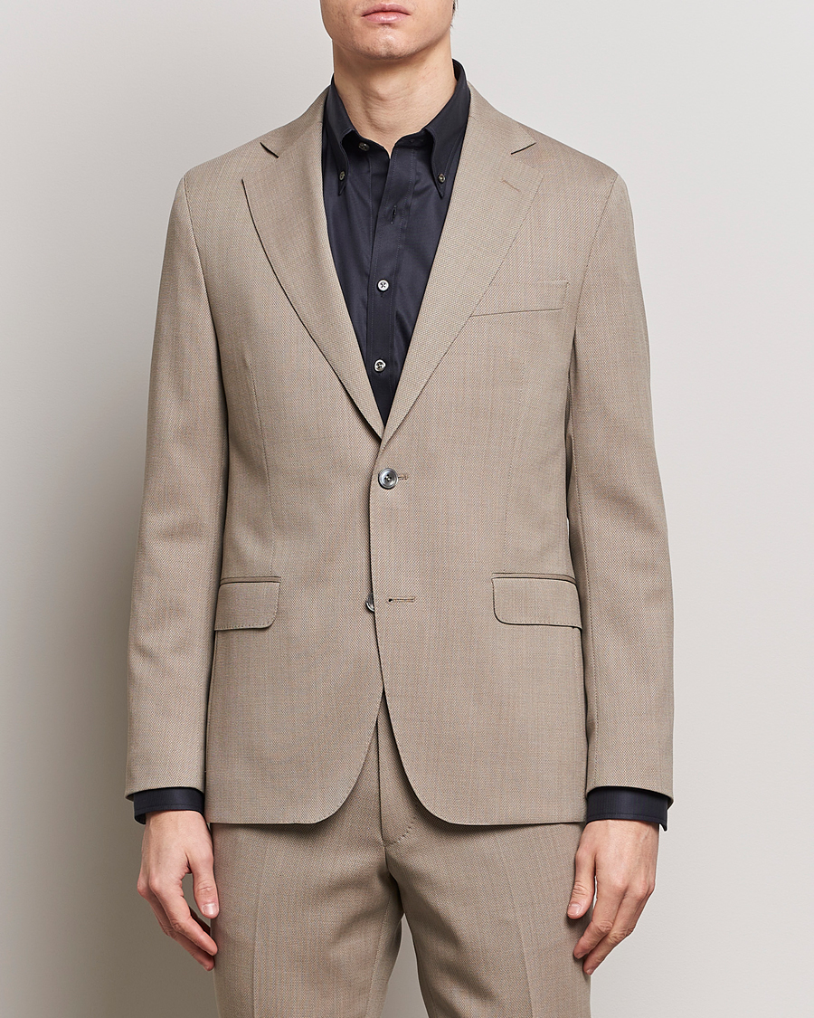 Heren | Blazers | Oscar Jacobson | Fogerty Wool Blazer Beige