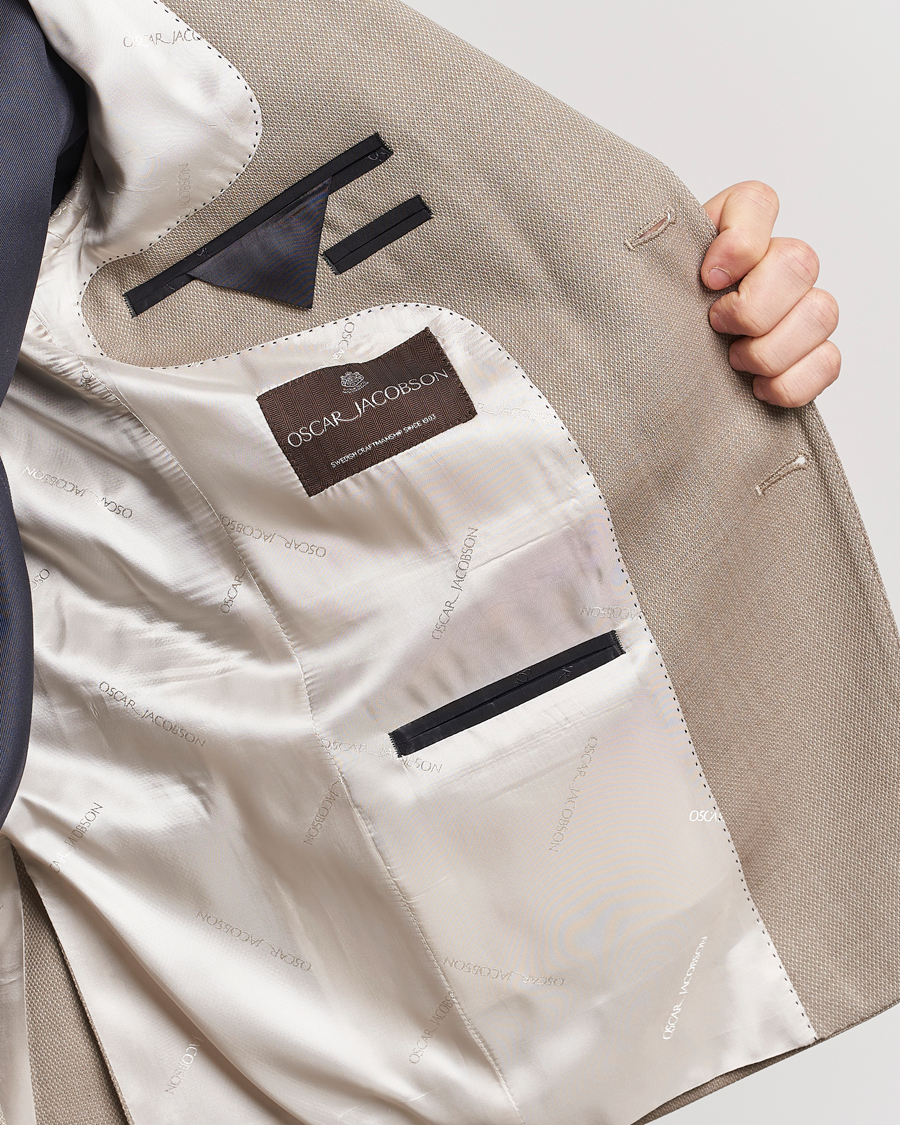 Heren | Blazers | Oscar Jacobson | Fogerty Wool Blazer Beige