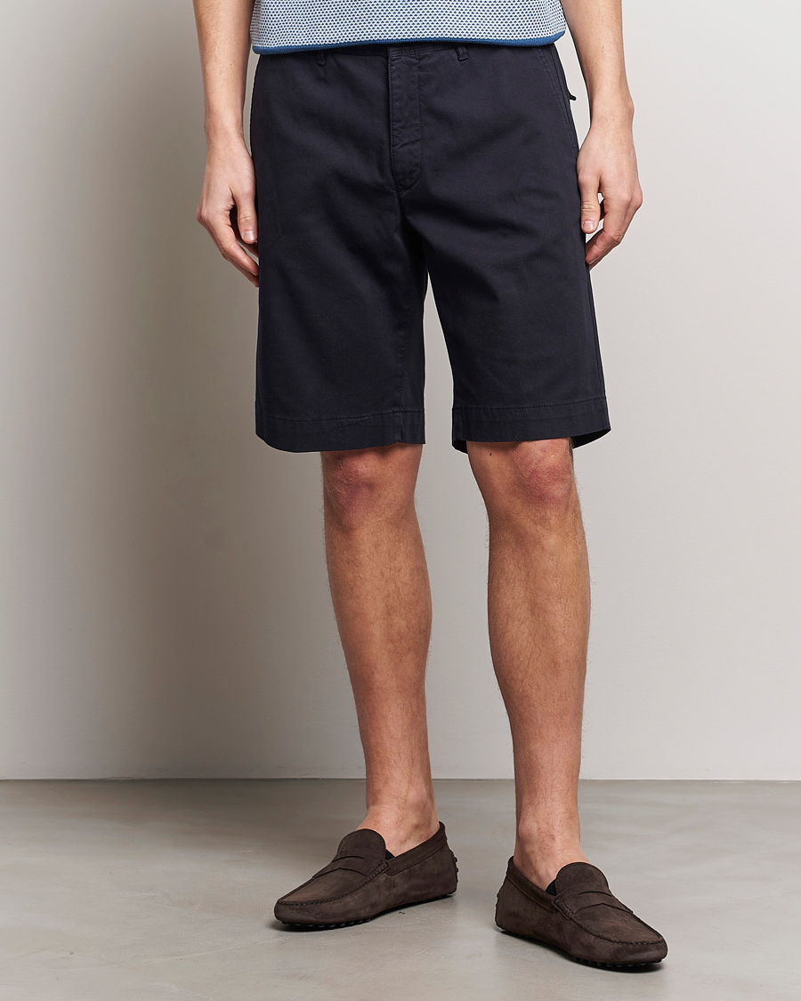 Heren | Chino-shorts | Oscar Jacobson | Teodor Cotton Shorts Navy