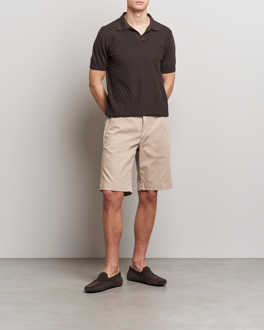 Heren | Korte broek | Oscar Jacobson | Teodor Cotton Shorts Beige