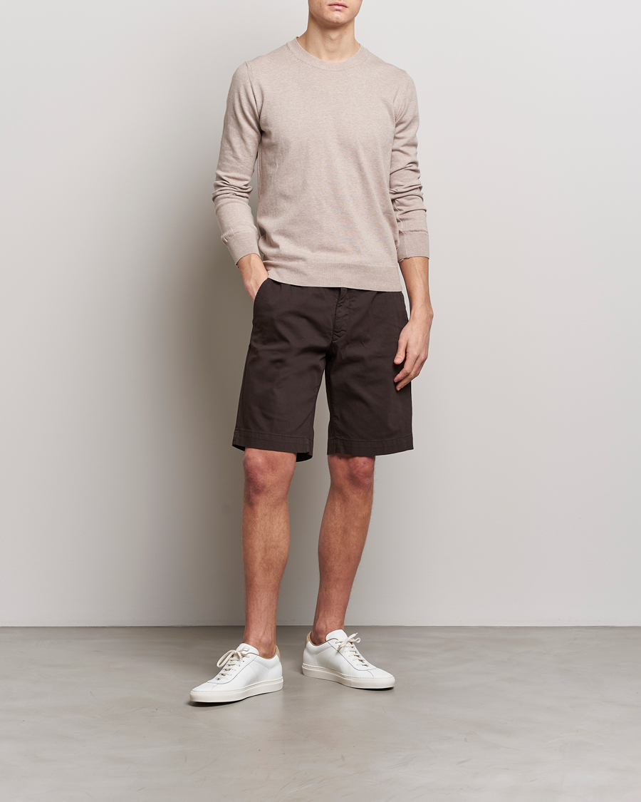 Heren | Korte broek | Oscar Jacobson | Teodor Cotton Shorts Brown