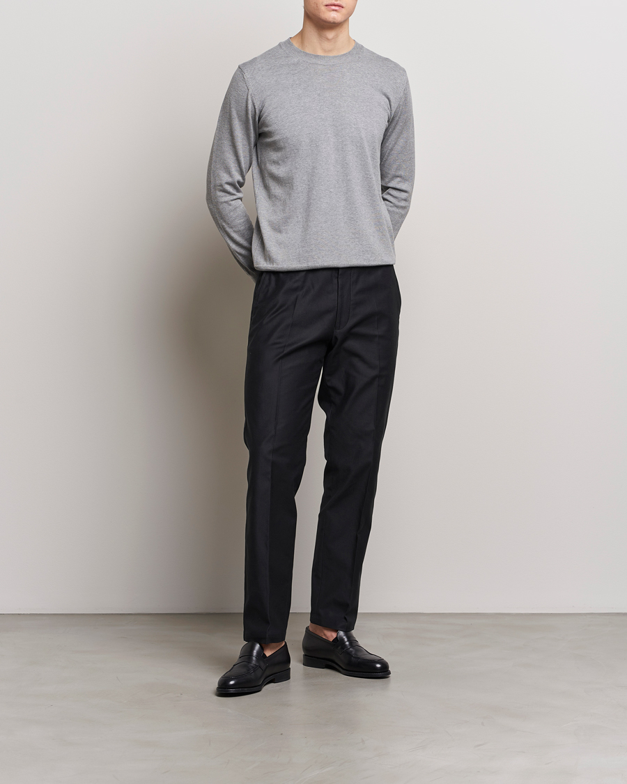 Heren | Broeken | Oscar Jacobson | Decker Cotton Trousers Black