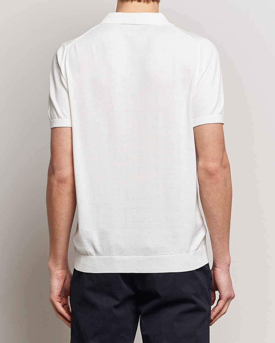 Heren | Polo's | Oscar Jacobson | Otto Short Sleeve Zip Polo White