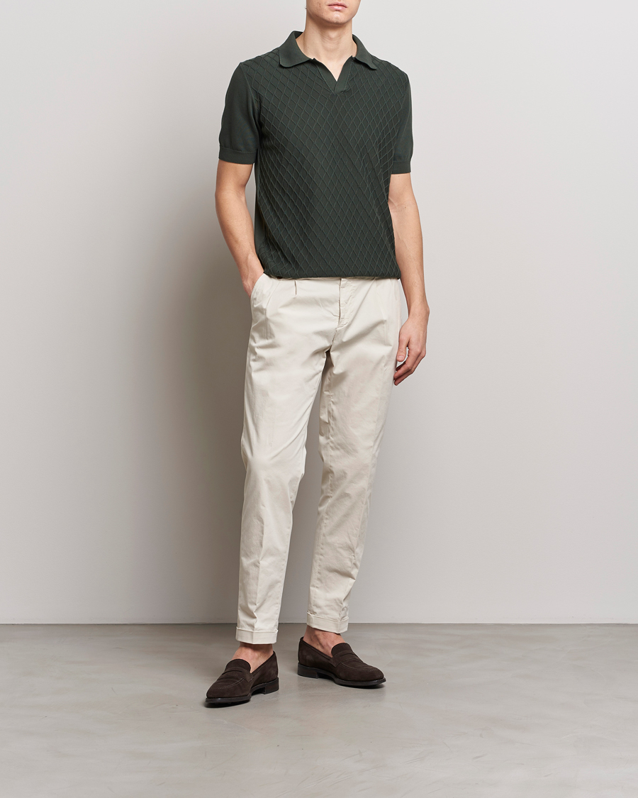 Heren | Polo's | Oscar Jacobson | Mirza Structured Cotton Polo Olive