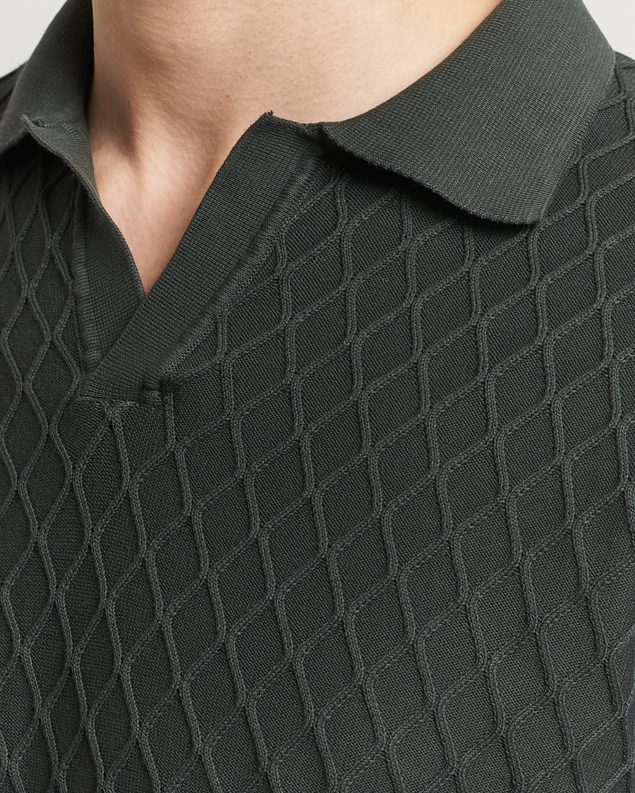 Heren | Polo's | Oscar Jacobson | Mirza Structured Cotton Polo Olive