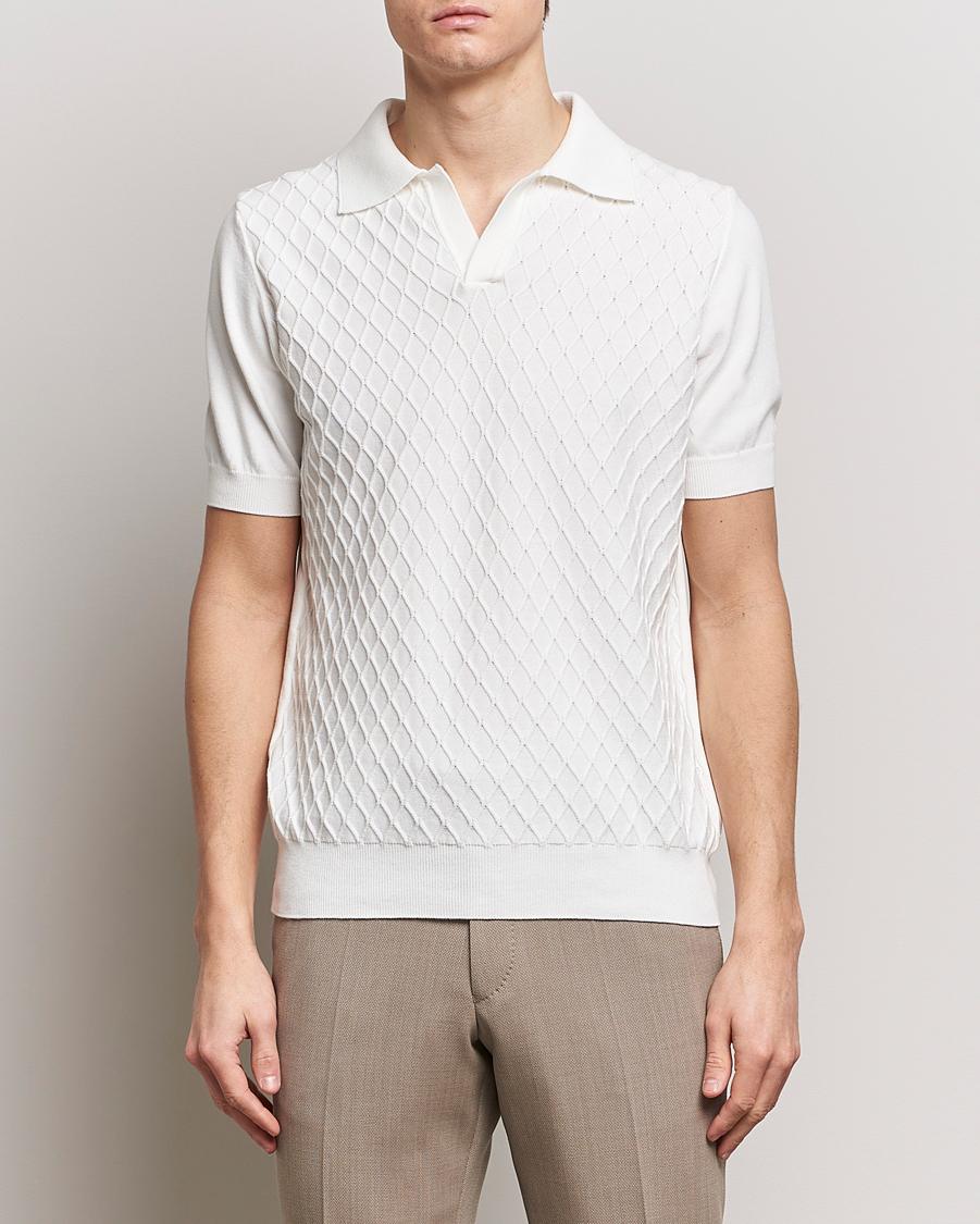 Heren |  | Oscar Jacobson | Mirza Structured Cotton Polo White