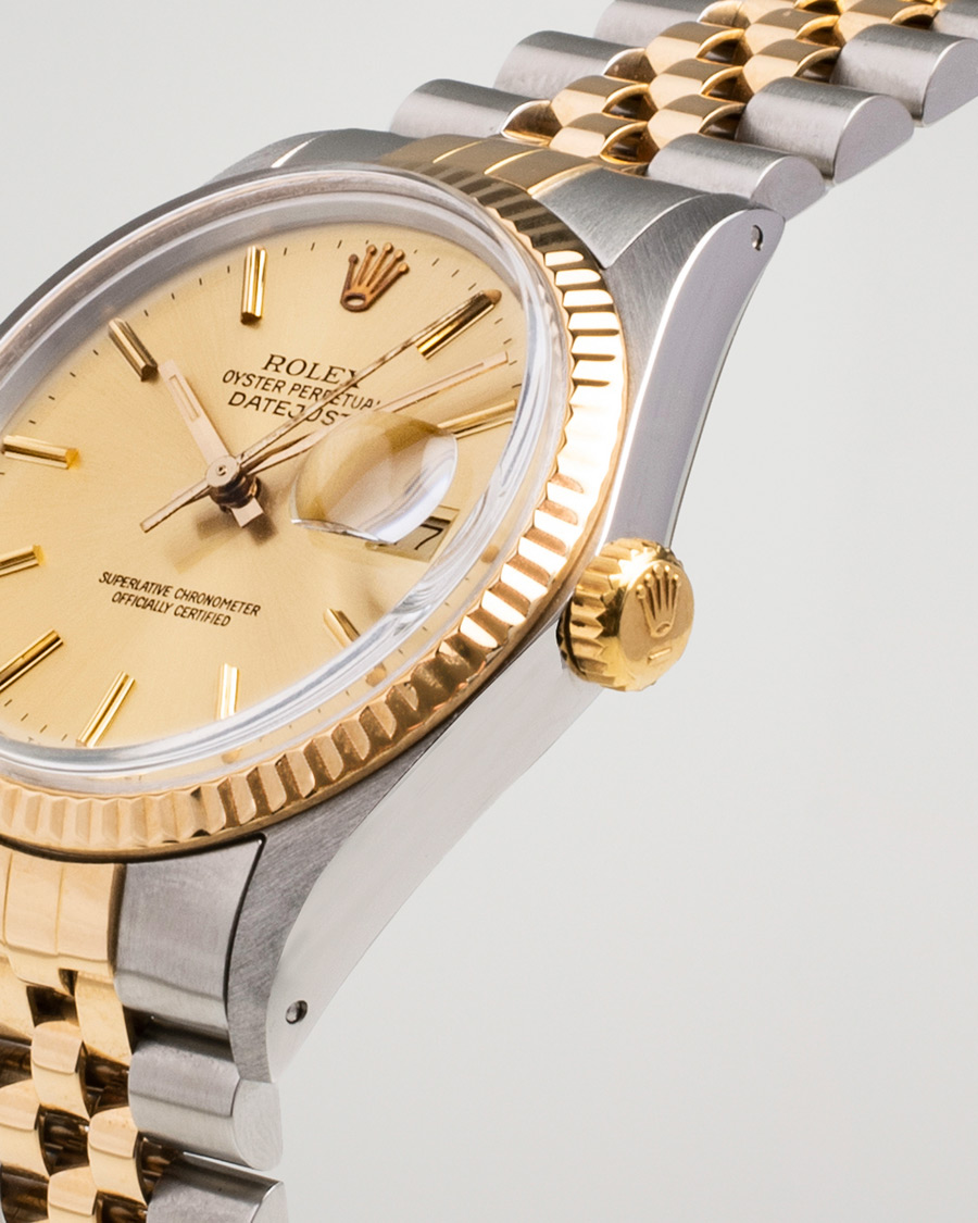 Heren | Rolex Pre-Owned Datejust 16013 Oystert Perpetual G/S Silver | Rolex Pre-Owned | Datejust 16013 Oystert Perpetual G/S Silver