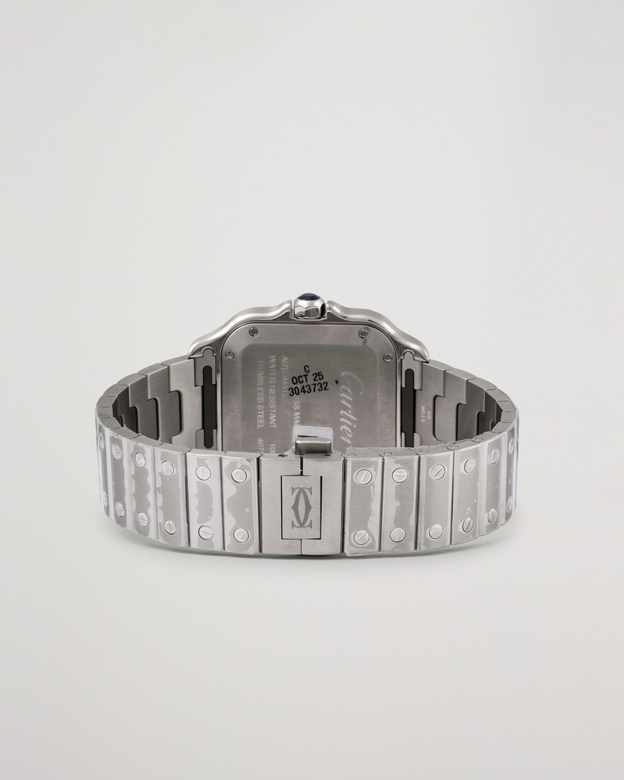 Heren | Cartier Pre-Owned Santos De Cartier WSSA0029 Steel White Silver | Cartier Pre-Owned | Santos De Cartier WSSA0029 Steel White Silver
